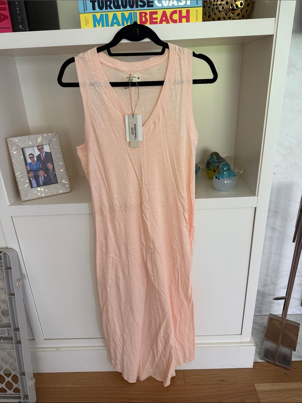 Ocean Drive Sleeveless Maxi Dress in Light Peach